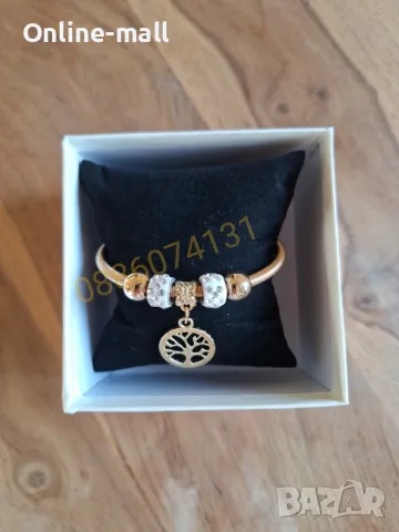Луксозна дамска гривна Дървото на живота с 5 талисмана, снимка 4 - Гривни - 49258376