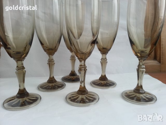 Кристални чаши цветно стъкло, снимка 7 - Антикварни и старинни предмети - 36906301