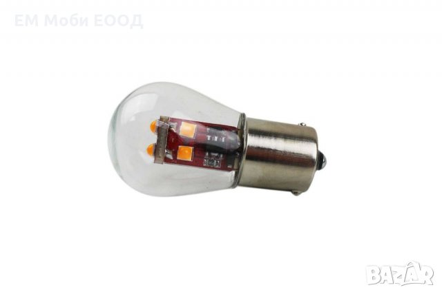 LED диодна крушка за мигач 21W, BA15S S35, Оранжева, снимка 3 - Аксесоари и консумативи - 33017473