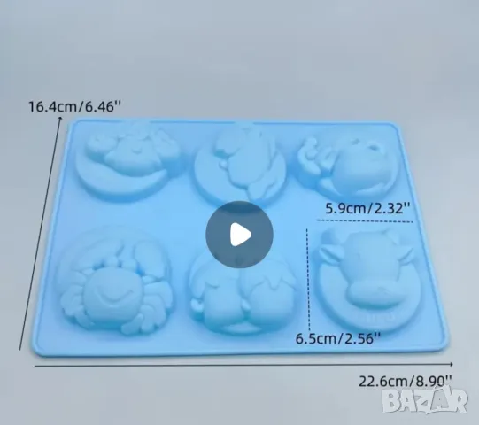 Комплект 2 молда 12-те зодии за сапуни и свещи , снимка 10 - Форми - 50197623