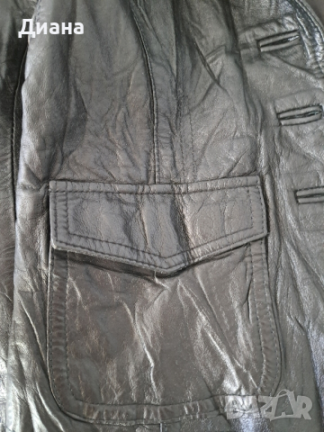 Италианско кожено сако., снимка 2 - Якета - 44880224