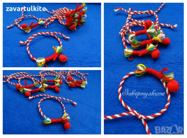 Aрт мартеници гривни от вълнa