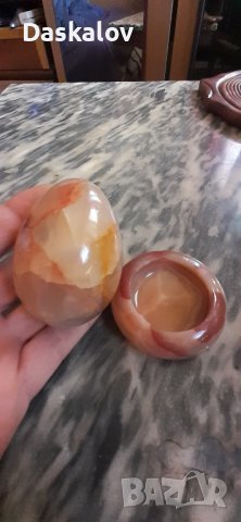 Продавам мраморно яйце с поставка, снимка 2 - Декорация за дома - 39229635