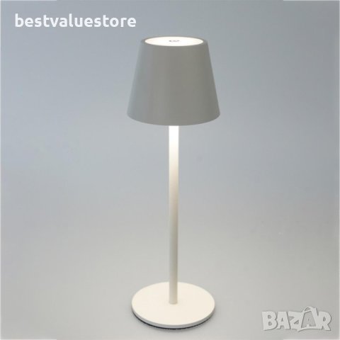 LED Настолна Лампа Бяла Безжична Ip44 , снимка 3 - Настолни лампи - 43610435