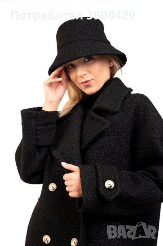 Зимна Дамска Шапка Wool - Черна, снимка 2 - Шапки - 43068733