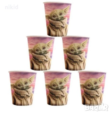 Йода Yoda Star Wars Междузвездни войни 10 бр картонени чаши парти рожден ден, снимка 1 - Чинии - 32723890