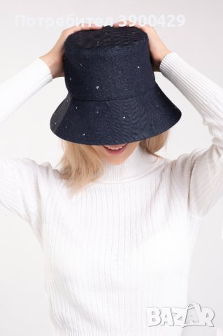 Зимна Дамска Шапка Glamorous Denim, снимка 3 - Шапки - 43068638
