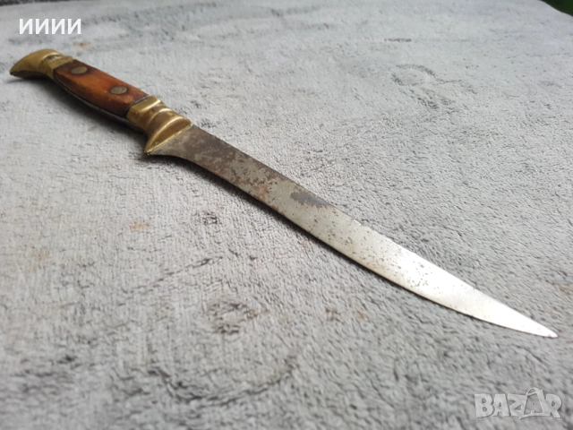 Стар ловен нож , снимка 2 - Антикварни и старинни предмети - 52303705