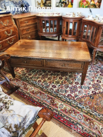 Холна маса с голямо двустранно чекмедже, снимка 7 - Маси - 52827322