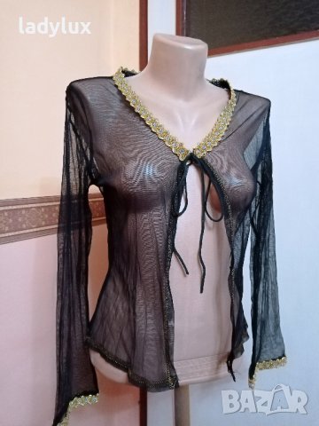 PARIS, Тюлена наметка с ръкави, Размер S. Koд 2103, снимка 8 - Блузи с дълъг ръкав и пуловери - 43300218