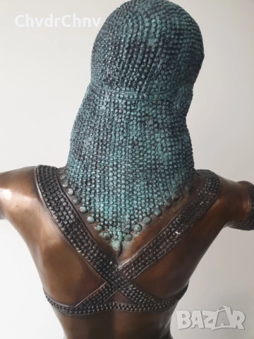 150см-37кг Chiparus статуя/голяма френска бронзова скулптура/Арт Деко фигура на египетска танцьорка, снимка 9 - Статуетки - 52134630