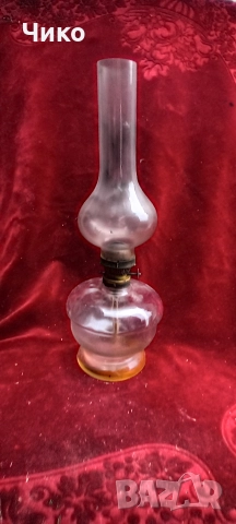 Здрава Стара изцяло стъклена газена лампа, снимка 8 - Антикварни и старинни предмети - 52588597