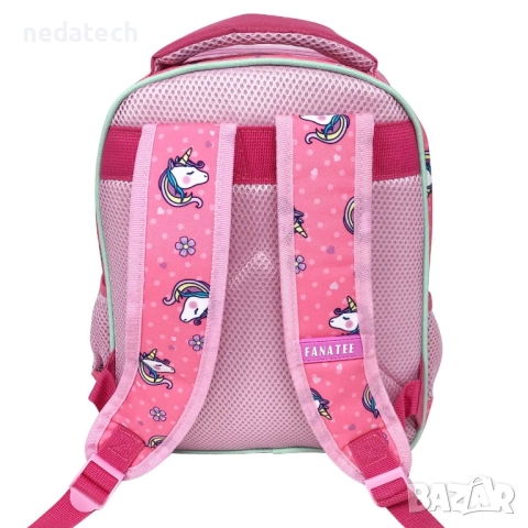 Ученическа раница еднорог, Розов, 24x12x33 см., снимка 2 - Раници - 51509838