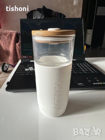 Стъклена термо чаша Activia, снимка 2 - Чаши - 43499656