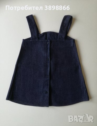 Детски дънков сукман, снимка 2 - Бебешки рокли - 43428077