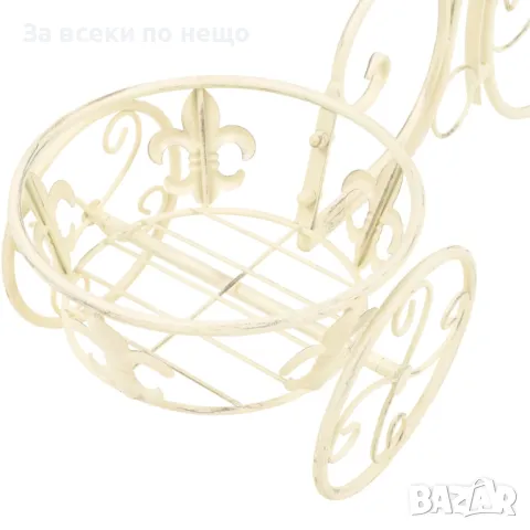 Цветарник във формата на колело, винтидж стил, метал, снимка 5 - Саксии и кашпи - 47468823