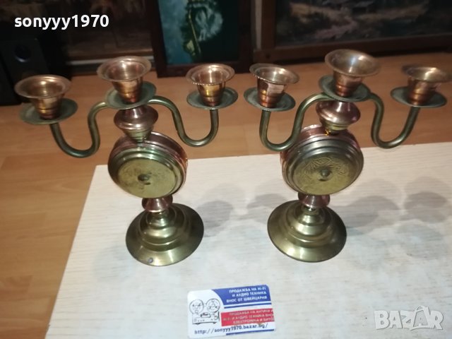 ДВА СВЕЩНИКА ОТ ФРАНЦИЯ 0801240852, снимка 10 - Антикварни и старинни предмети - 43706925