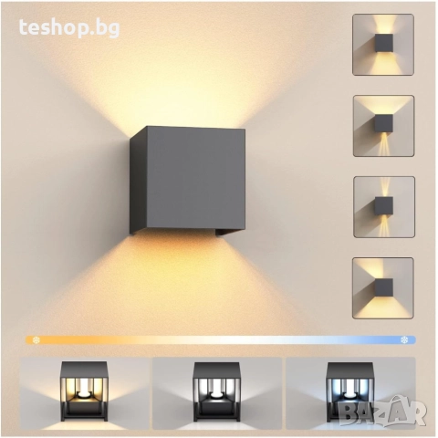 LED стенна лампа, модерна, насочена нагоре-надолу, G9 LED крушка лукс колекция