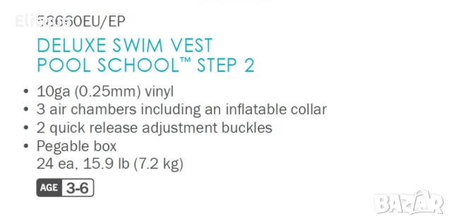 Безопасност и забавление: Детска надуваема спасителна жилетка, снимка 7 - Други стоки за дома - 52888693