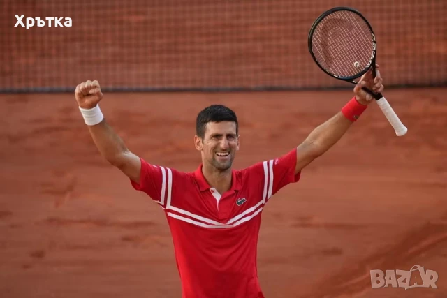 Lacoste x Djokovic - Оригинална мъжка тениска с яка размер L, снимка 2 - Тениски - 50581150