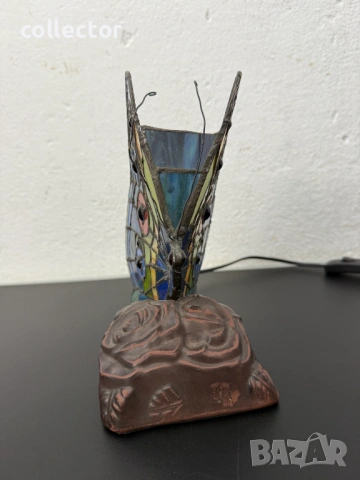 Нощна / настолна лампа тифани. №7816, снимка 4 - Антикварни и старинни предмети - 53042996