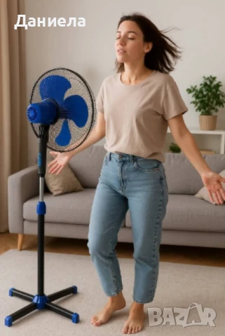 Вентилатор на стойка , снимка 2 - Вентилатори - 50910513