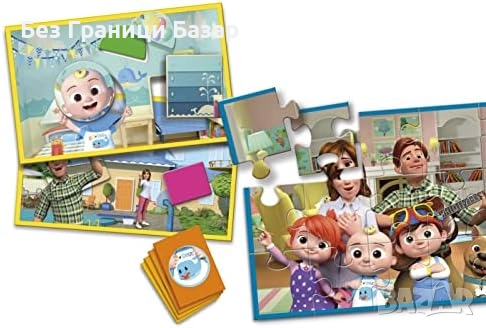 Нов детски Образователен комплект Cocomelon с пъзел и карти за учене, снимка 2 - Образователни игри - 51668180