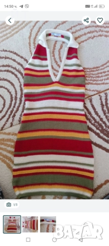 Ефектна плетена рокля ZARA !НОВА!, снимка 2 - Рокли - 52109669