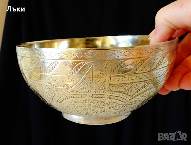 Персийска бронзова бонбониера,купа с тугри. , снимка 5 - Антикварни и старинни предмети - 28418110