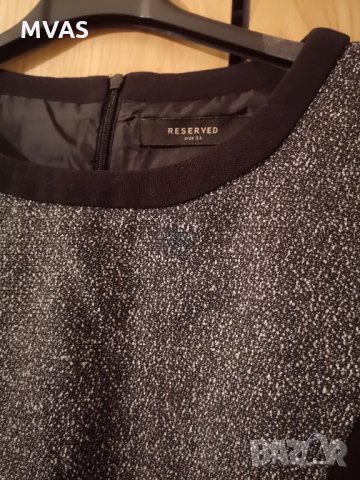Рокля -45% Reserved XS 34 хастар черна сива, снимка 5 - Рокли - 32537617