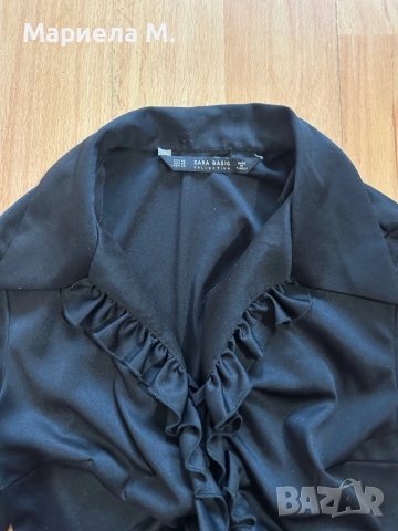 Zara къса блуза с набори, XS, като нова, снимка 2 - Блузи с дълъг ръкав и пуловери - 53052676