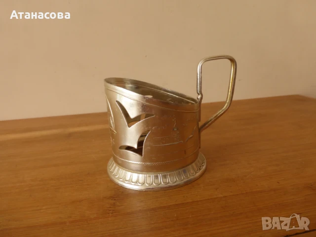 Руски подстакани 6 бр сервиз златисти "Горький" 1980 г, снимка 2 - Антикварни и старинни предмети - 50730098