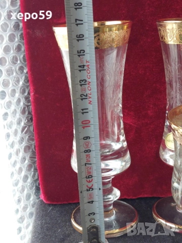 Кристални чаши,модел Murano Medici,отлично състояние,6 за десерти и 5 за вино, снимка 3 - Чаши - 52496712