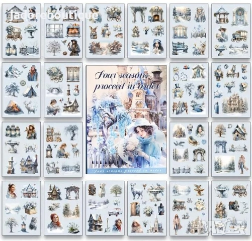 Книжки със стикери "Four seasons proceed in order - Пролет, Лято, Есен, Зима", снимка 3 - Други - 51928927