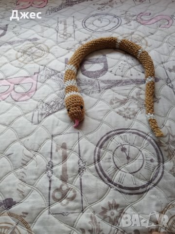 Плетена Змия Амигуруми, снимка 3 - Плюшени играчки - 43132444
