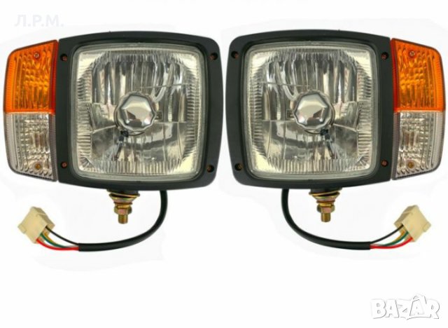 Кристални фарове с мигач габарит за трактор, багер, комбайни,мотокар, снимка 6 - Аксесоари и консумативи - 27061833