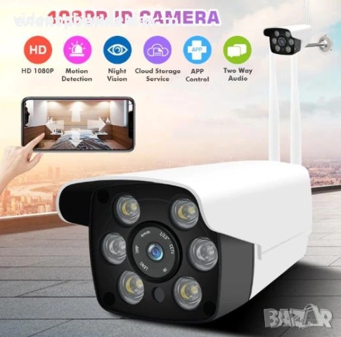 WiFi IP безжична камера FULL HD 2MPX за външен монтаж видеонаблюдение , снимка 2 - IP камери - 53347921