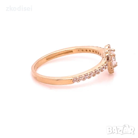 Златен дамски пръстен 1,90гр. 14кр. проба:585 размер:55 модел:32177-2, снимка 2 - Пръстени - 50795007