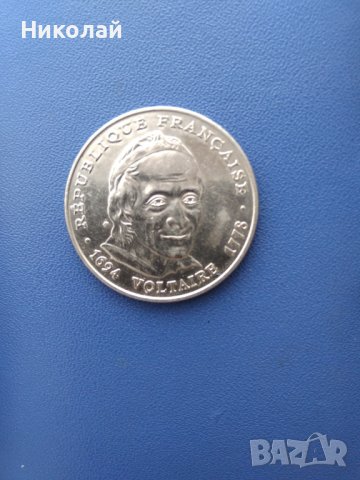 5 франка 1994 г. Франция , снимка 1 - Нумизматика и бонистика - 43534448