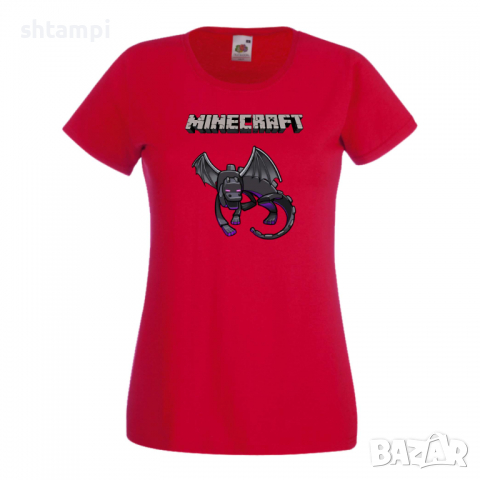Дамска тениска Ender Dragon 2 майнкрафт Minecraft,Игра,Забавление,подарък,Изненада,Рожден Ден., снимка 6 - Тениски - 36520678
