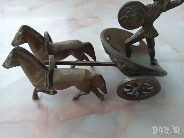 Бронзова колесница, снимка 2 - Колекции - 48116752