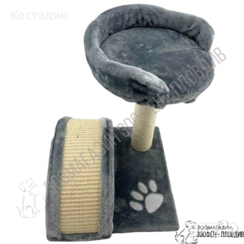 PetInterest Cat Tree Tunnel Grey - 35/35/45см - Катерушка за Коте, снимка 2 - За котки - 34777354