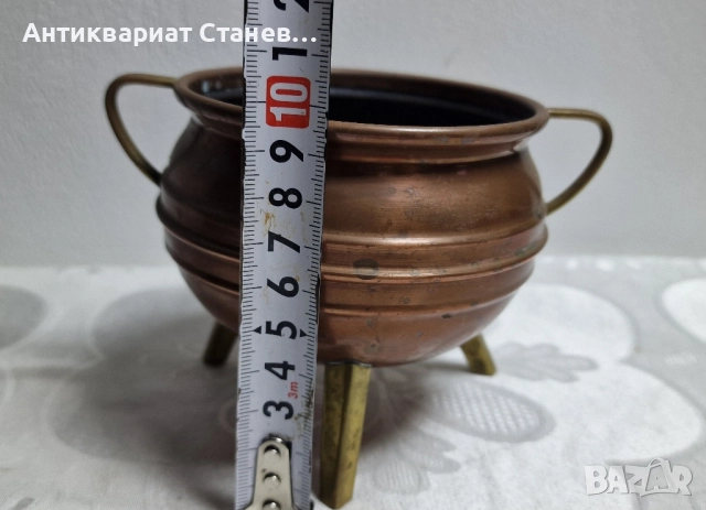 Малка медна кашпа, снимка 6 - Саксии и кашпи - 52147618