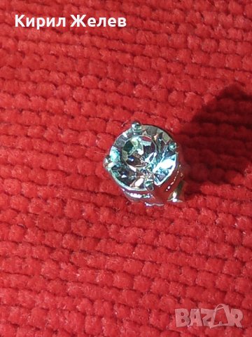 МИНИАТЮРНА СРЕБЪРНА КРИСТАЛНА ОБЕЦА СРЕБРО 925 КЛАСИЧЕСКИ РЕТРО МОДЕЛ 25823, снимка 9 - Обеци - 39665886