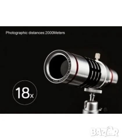 Универсален телескоп за телефон или таблет с увеличение 18х - TV227, снимка 6 - Резервни части за телефони - 48085938