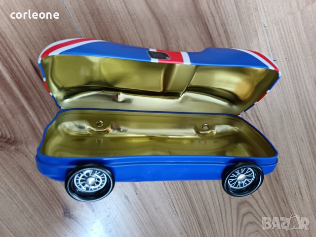 Ламаринена кутия за моливи под формата на количка, снимка 6 - Колекции - 52592476