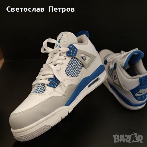 Nike Jordan 4 Retro Military Blue Найк Обувки 43 размер номер Air, снимка 5 - Кецове - 37103393