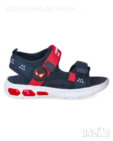 *СВЕТЕЩИ* Сандали за момче със Спайдърмен, снимка 2 - Детски сандали и чехли - 50877847