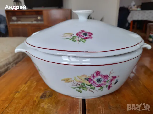 Стар Порцеланов супник #6, снимка 2 - Други ценни предмети - 47396774