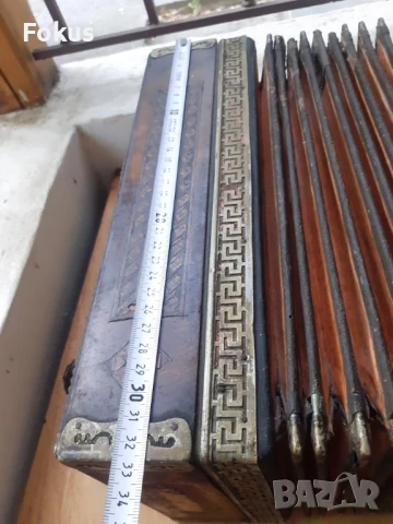 Стар диатоничен акордеон антика дърво кожа седеф каталин, снимка 8 - Антикварни и старинни предмети - 51160090